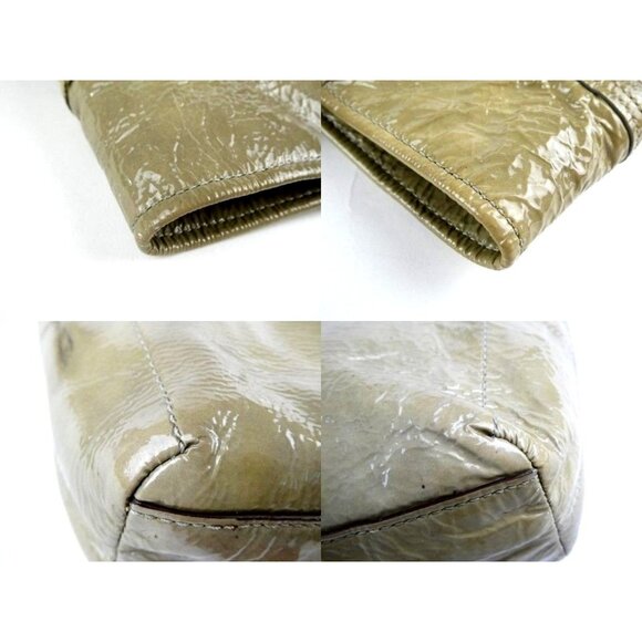 Coach Vintage Op Art Taupe Patent Leather Tote 17020 - Picture 11 of 16